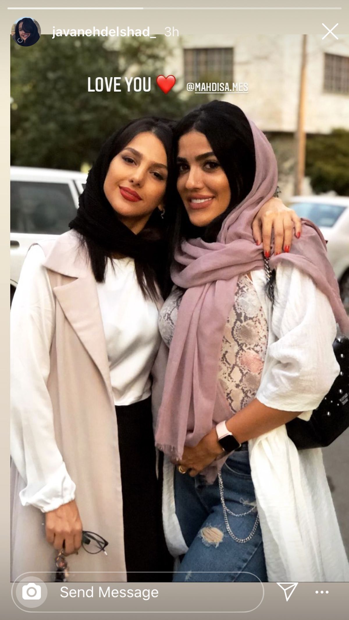 جوانه‌دلشاد و‌دوستش در خیابان + عکس