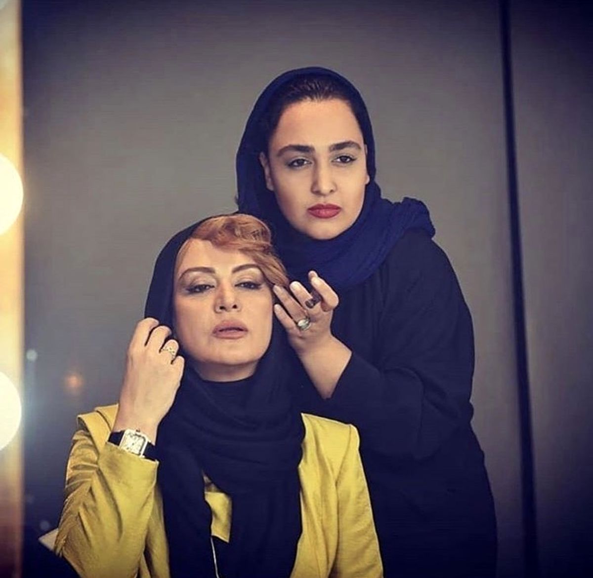 مریلا زارعی در حال گریم مانکن + عکس