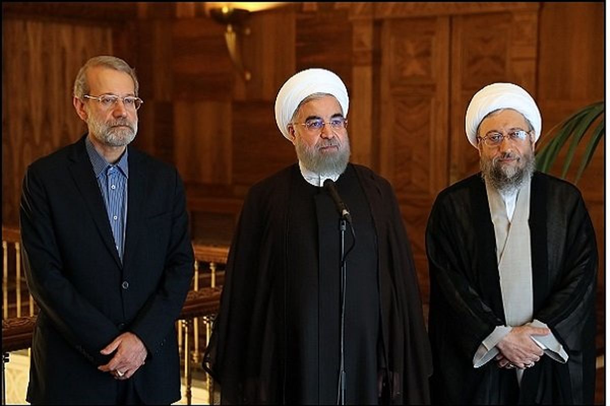 نشست خبری روسای قوای سه گانه پس از مراسم تحلیف