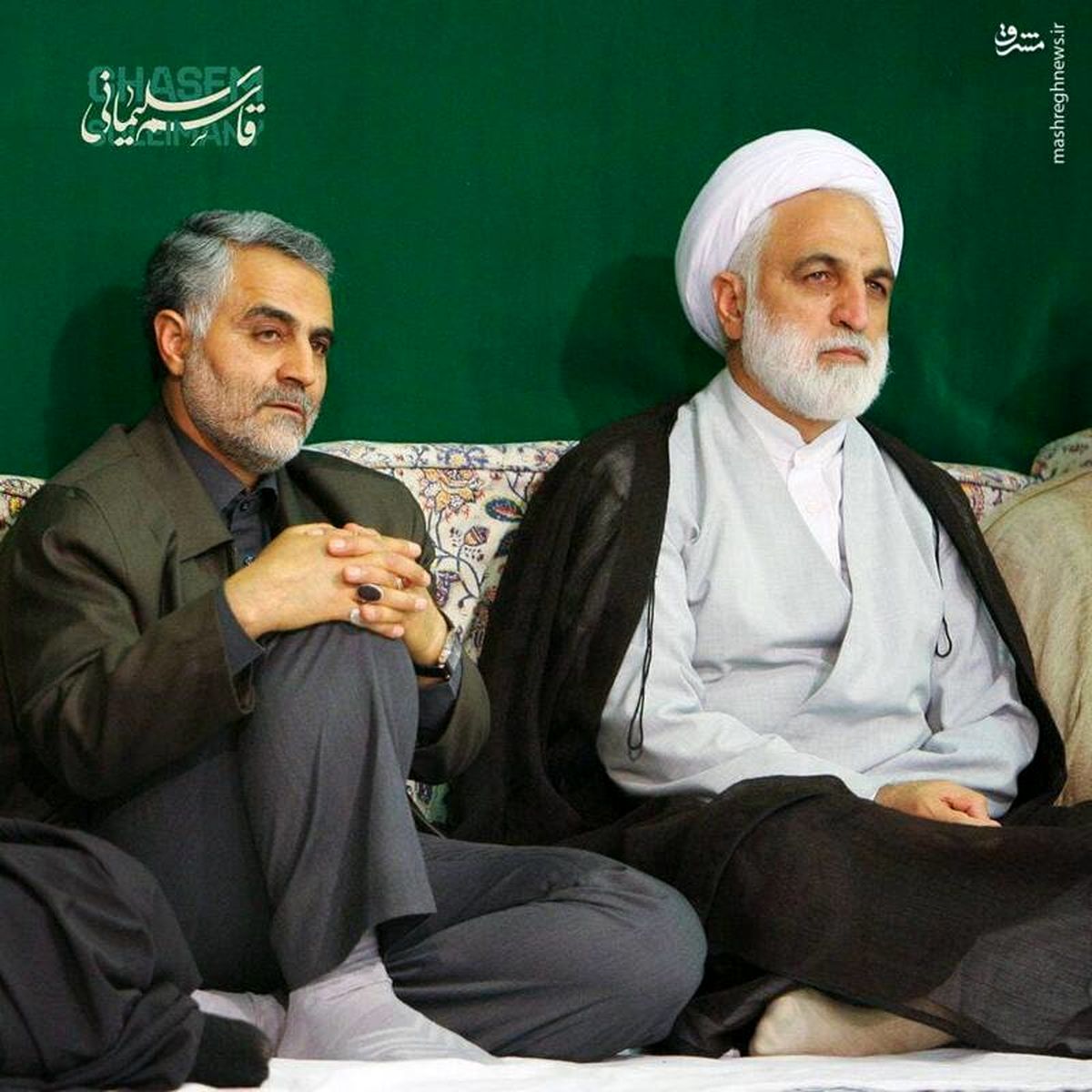 حجت الاسلام اژه‌ای در کنار حاج قاسم سلیمانی+ عکس