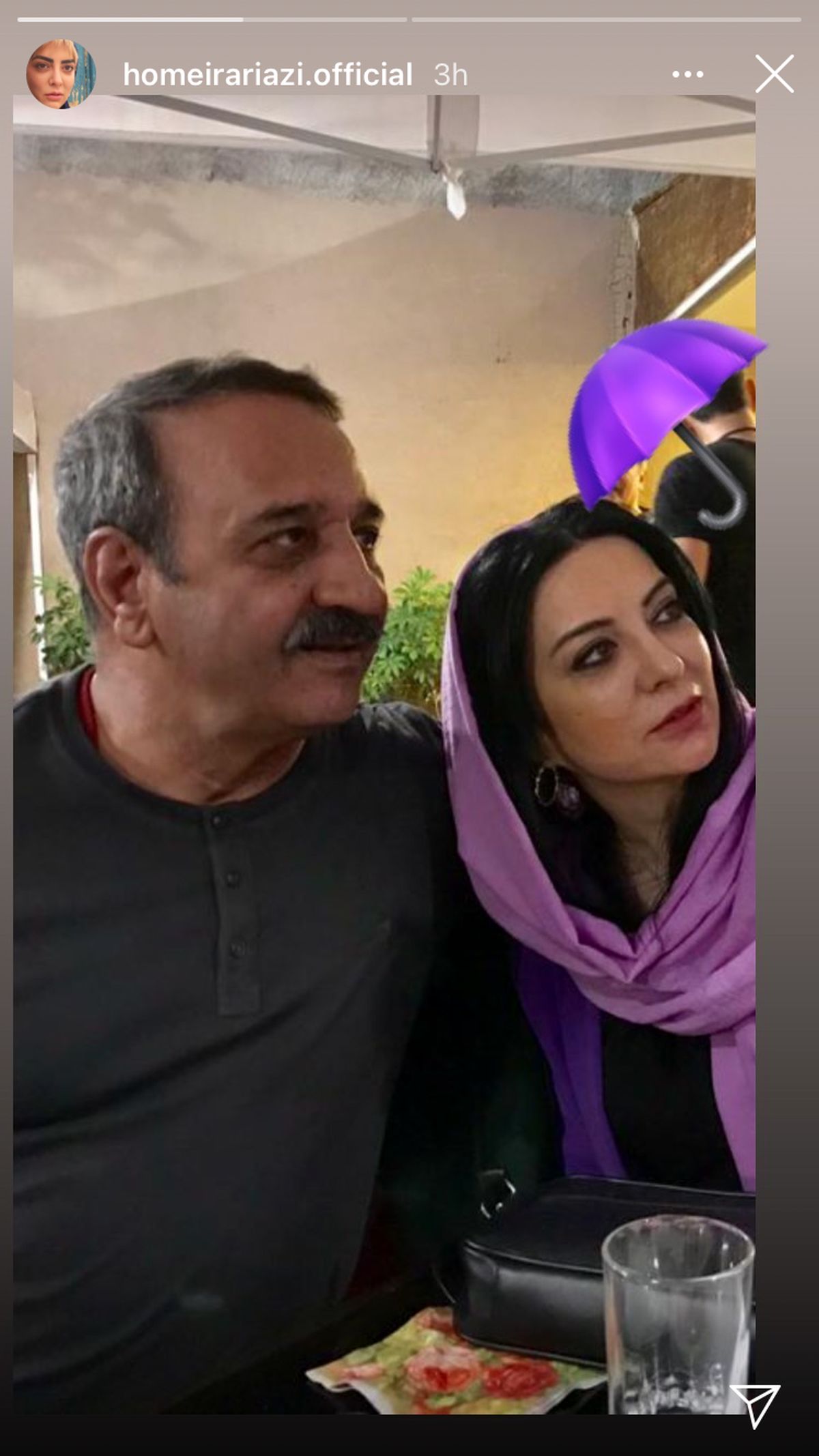حمیرا ریاضی در آغوش همسرش + عکس