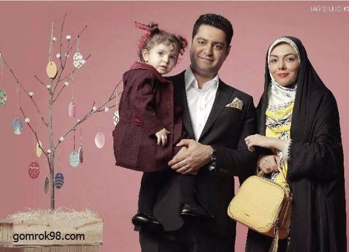 خانم مجری در کنار همسر دوم و دخترش + عکس