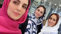 گشت و گذار خانم بازیگر با دوستانش در پاساژ + عکس