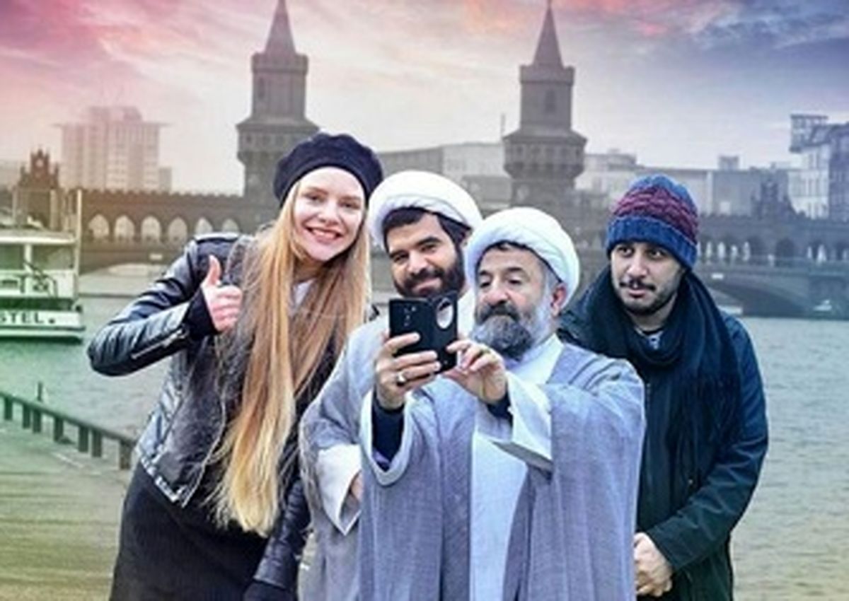 پوشش متفاوت آقای بازیگر درکنار بازیگر زن خارجی/ عکس