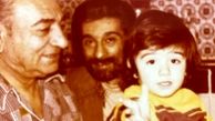کودکی برزو ارجمند در آغوش پدرش + عکس