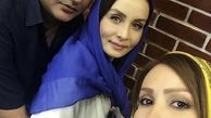 پرستو صالحی در کنار زوج مشهور + عکس