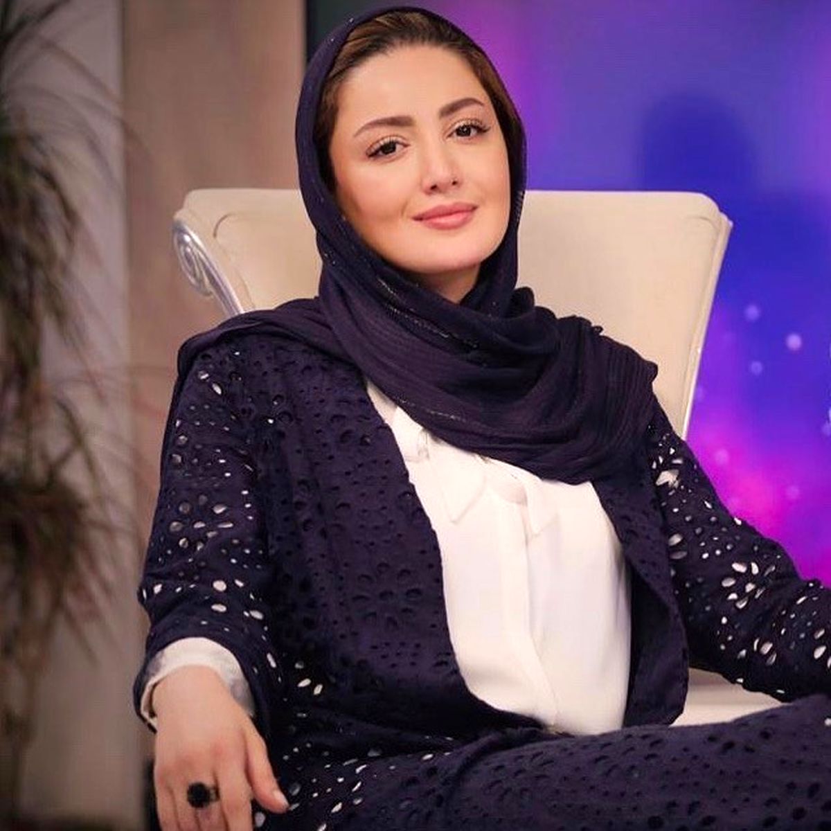 تیپ بنفش سوراخ سوراخ شیلا خداداد+عکس