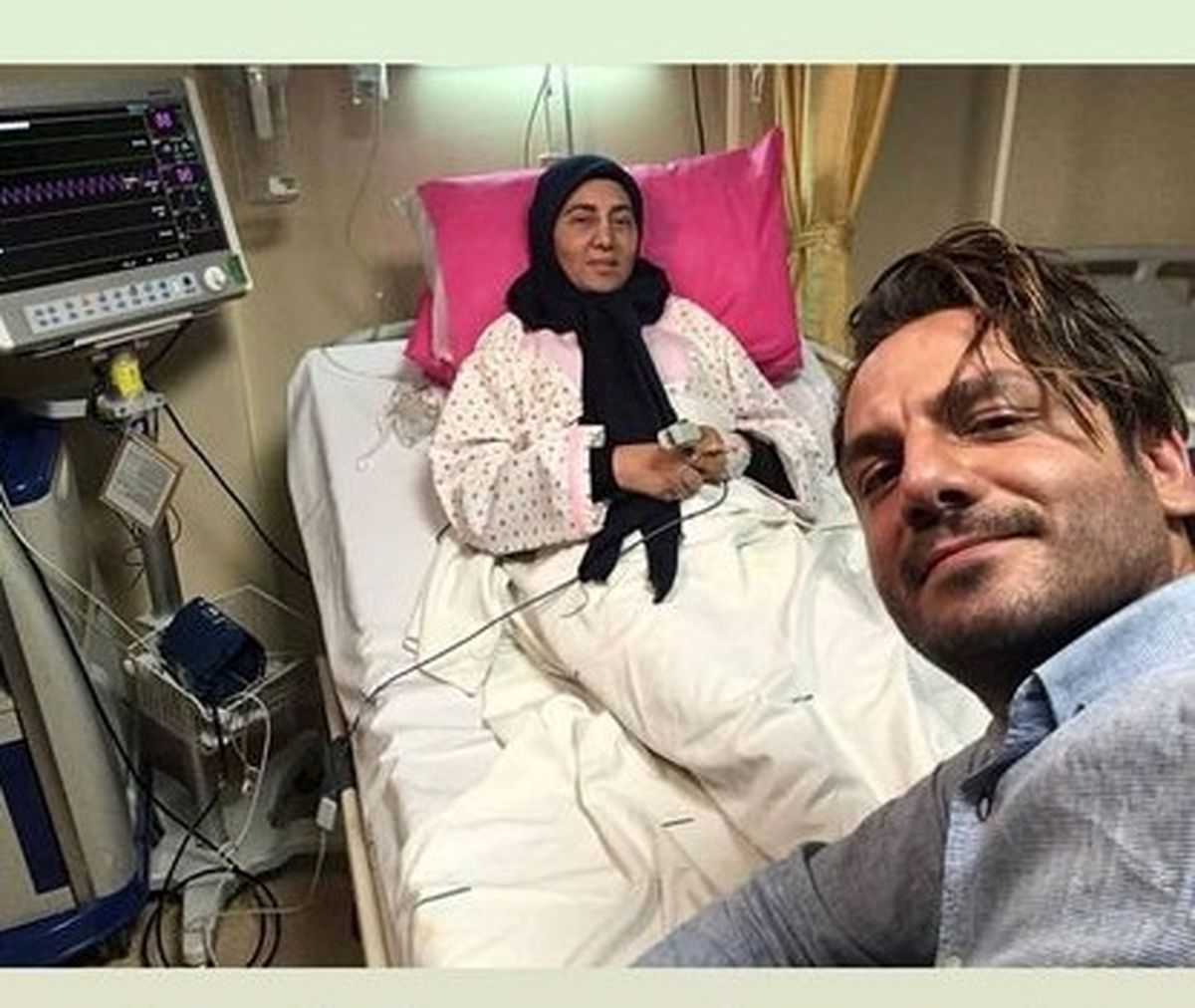 قیافه نزار تبسم هاشمی روی تخت بیمارستان+عکس
