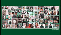 « زنان سرزمین من » روی دیوارنگاره میدان ولیعصر (عج)