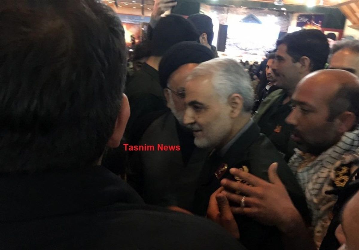 حضور سردار سلیمانی در مراسم گرامیداشت شهدای حادثه تروریستی زاهدان