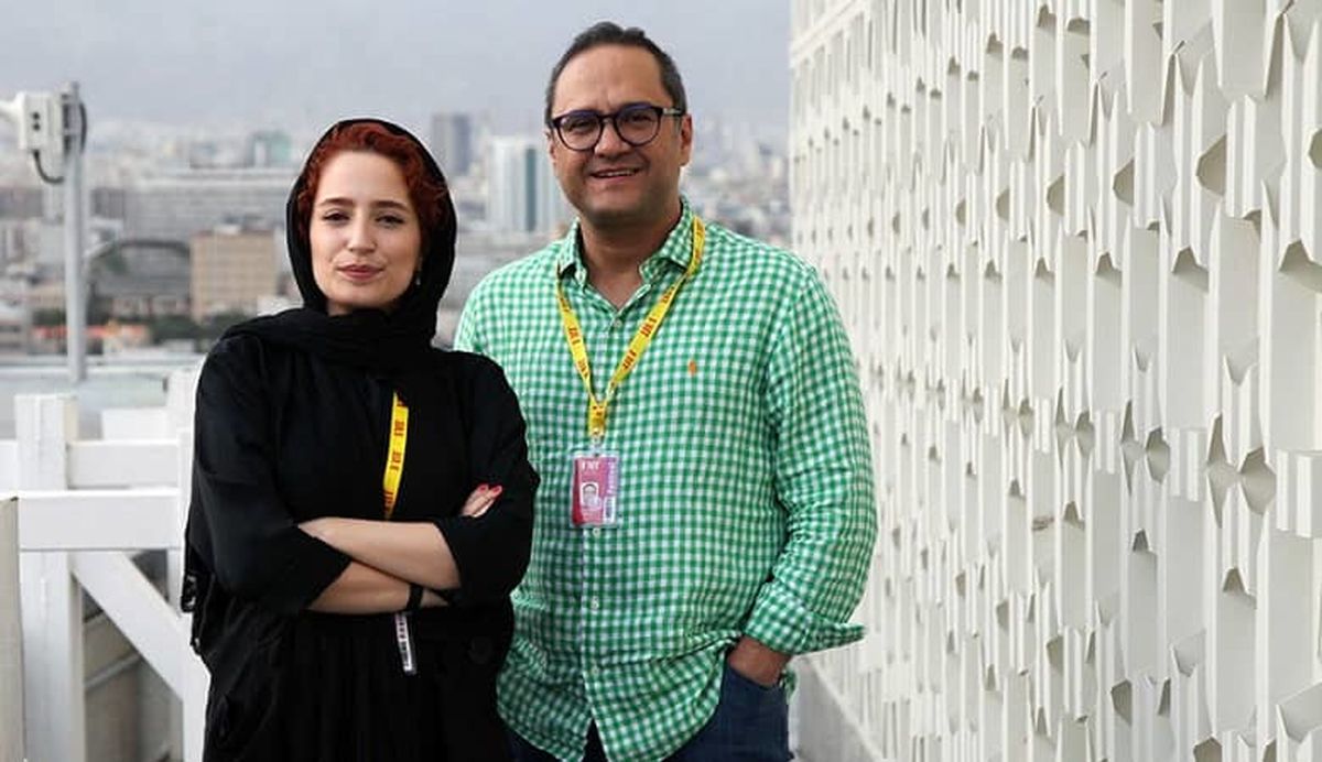 ژست با نمک نگار جواهریان در کنار همسرش