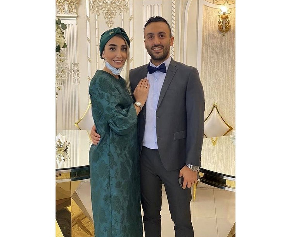 پویان گنجی و همسرش در مراسم سالگرد ازدواجشان + عکس