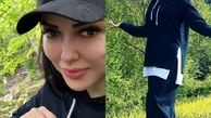 ژست لیلا اوتادی در جنگل های شمال+عکس