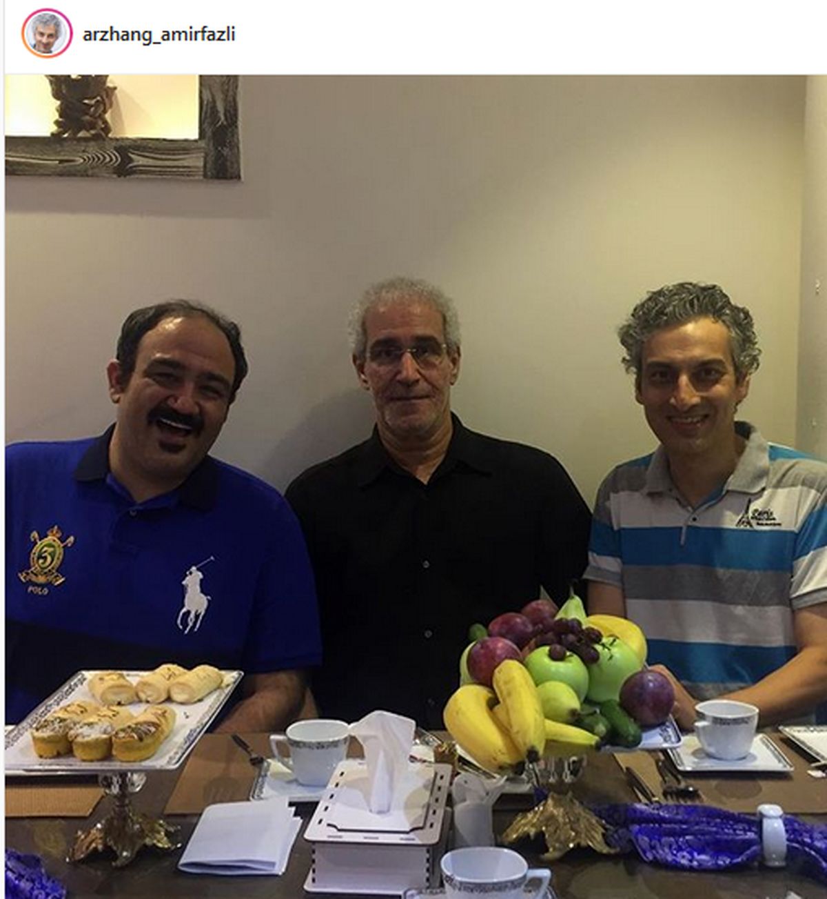 ارژنگ امیرفضلی و مهران غفوریان در کنار «کویتی پور»