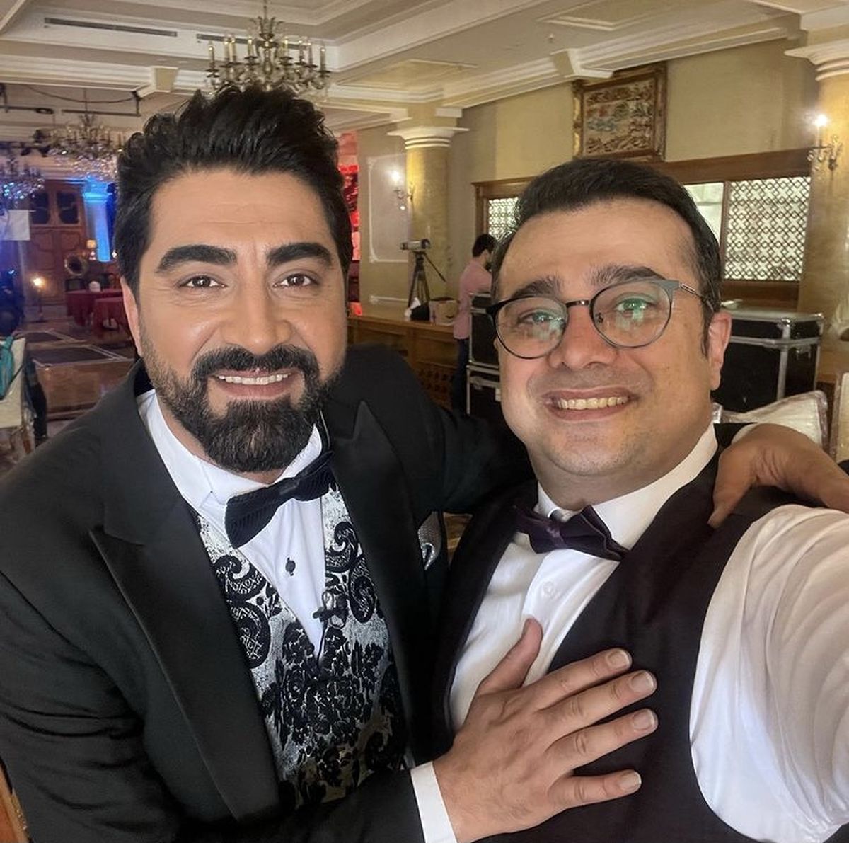 سپند امیرسلیمانی در کنار آقای صدای ایران + عکس