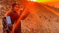 کوهنوردی و صعود آناهیتا نعمتی به قله + عکس