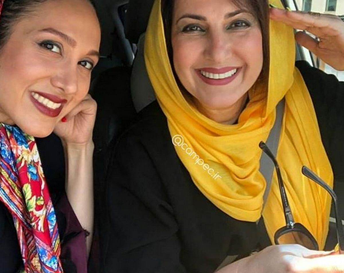 گردش فاطمه گودرزی و دخترش با خودرو شخصی+عکس