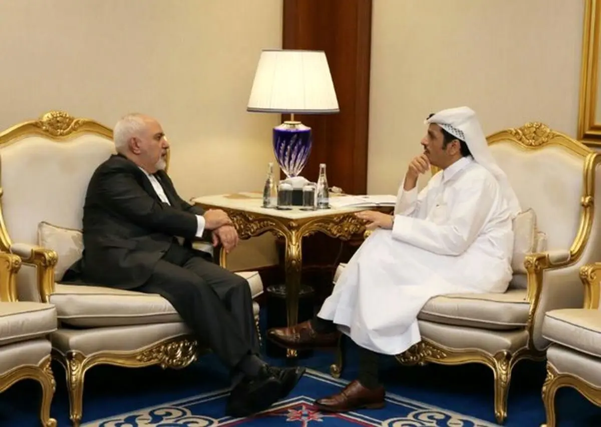 ظریف با همتای قطری خود دیدار و گفتگو کرد