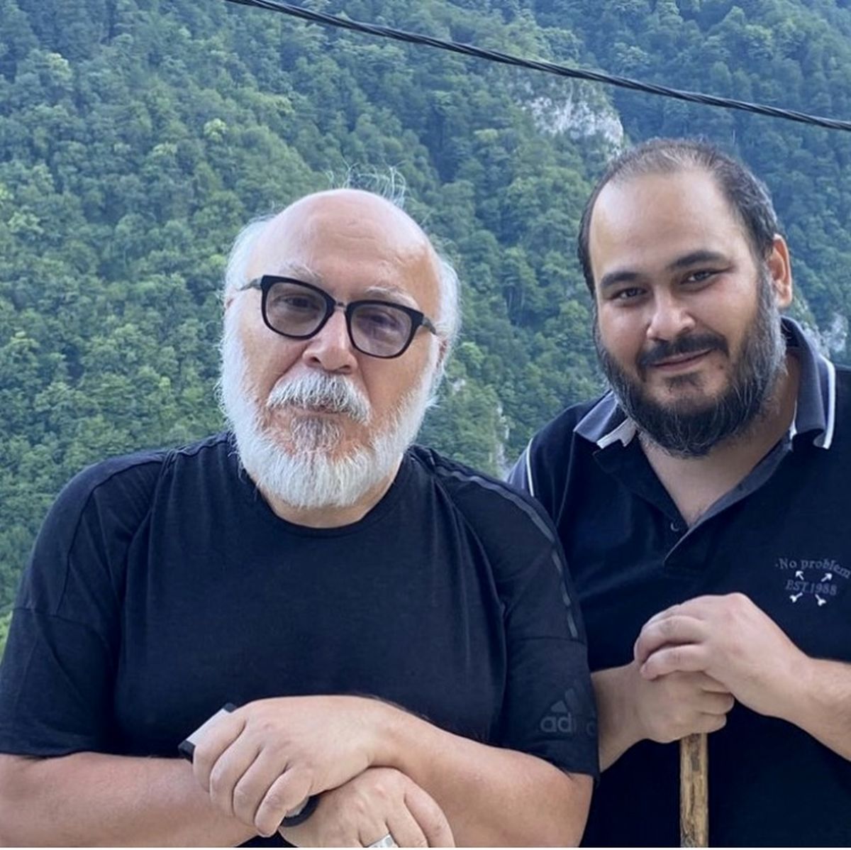 رضا داودنژاد و پدرش + عکس