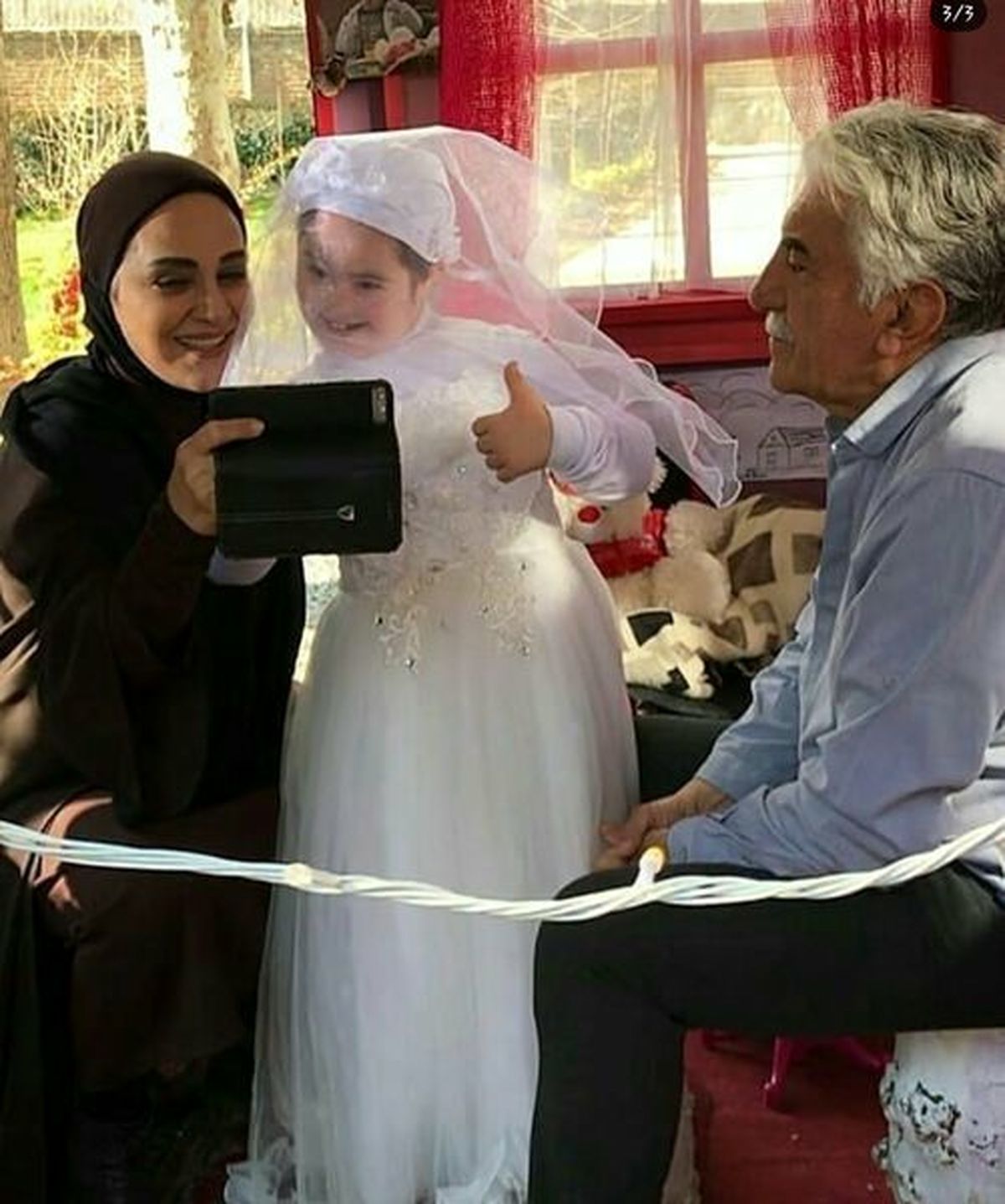 دختر رویا نونهالی در لباس عروس + عکس