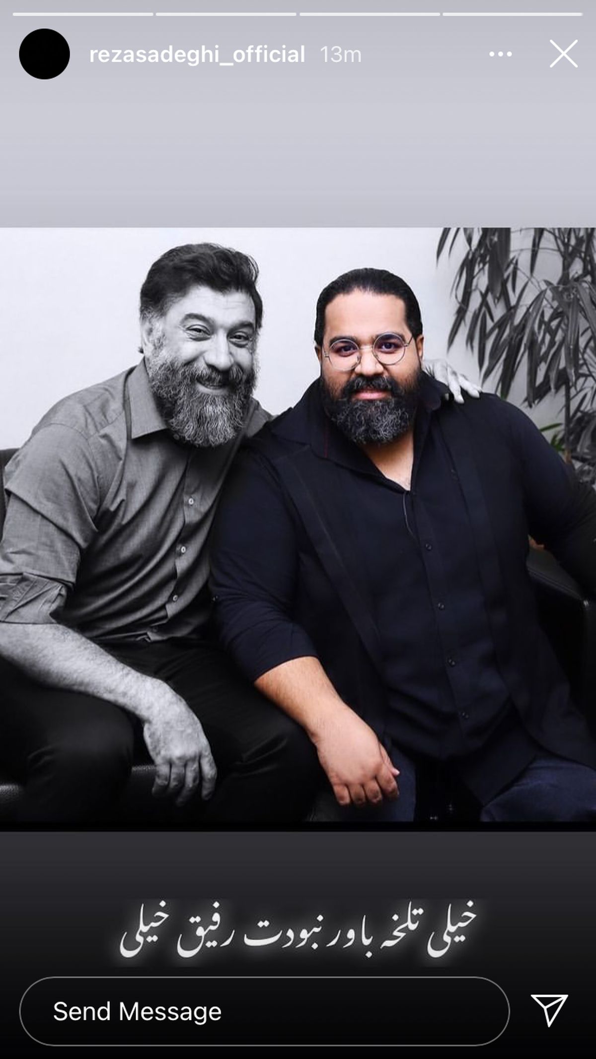 افسوس رضا صادقی + عکس