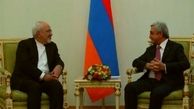دیدار ظریف با رئیس جمهور ارمنستان