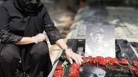 مهوش وقاری بر سر مزار همسرش + عکس