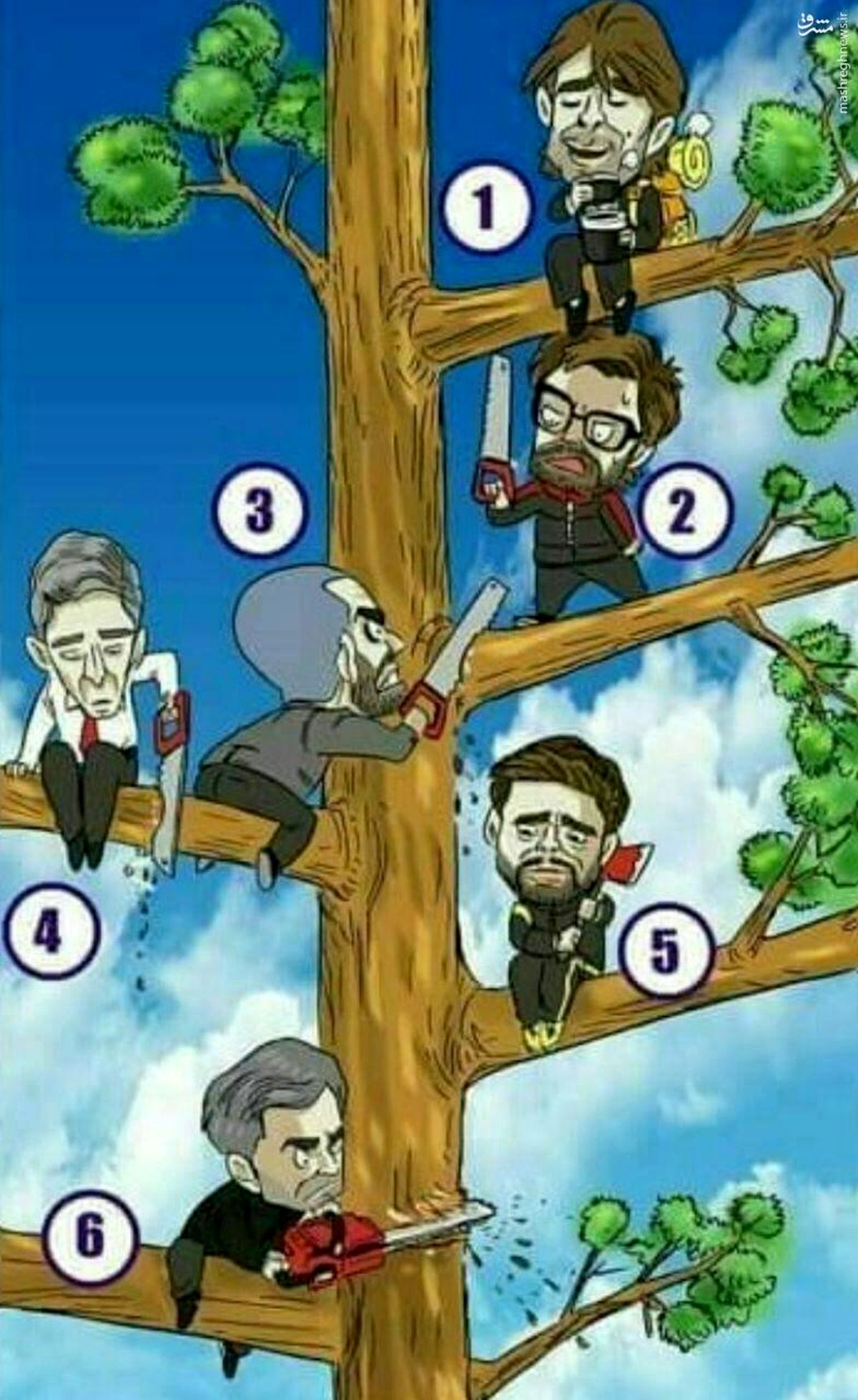 رقابت جذاب در لیگ جزیره/کاریکاتور