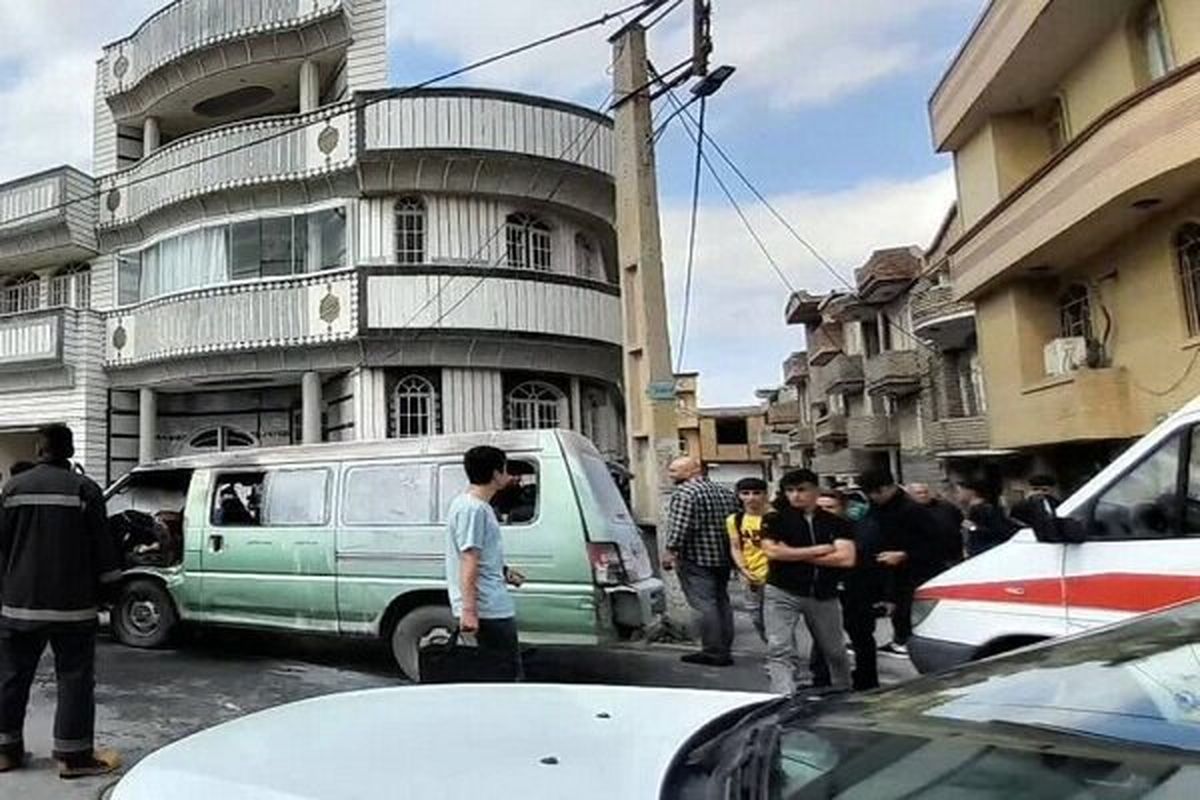فوت یک دانش آموز در حادثه آتش سوزی سرویس مدرسه ارومیه 