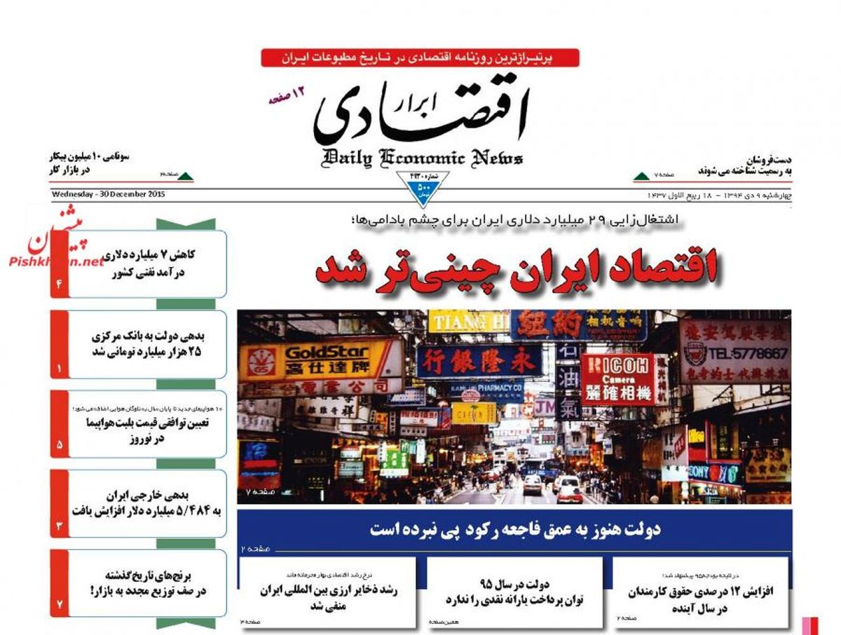 اقتصاد ایران چینی تر شد