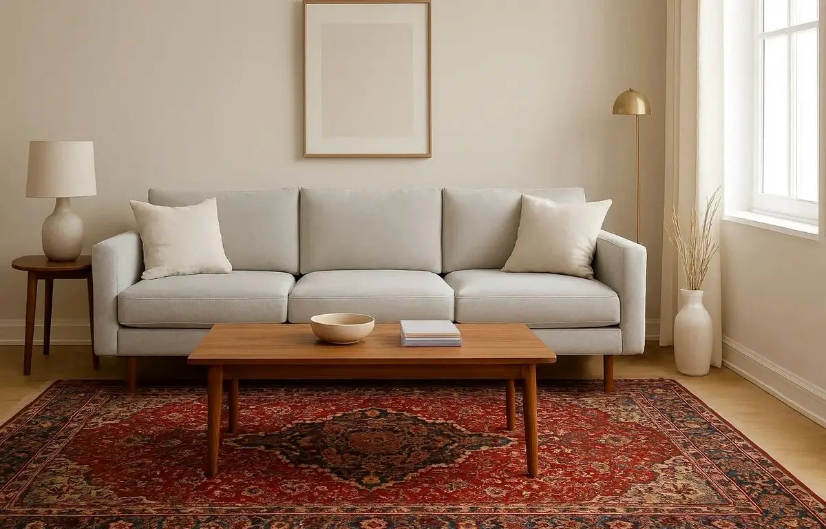 به فرش قرمز چه رنگ مبل میاد | راهنمای متنی و تصویری