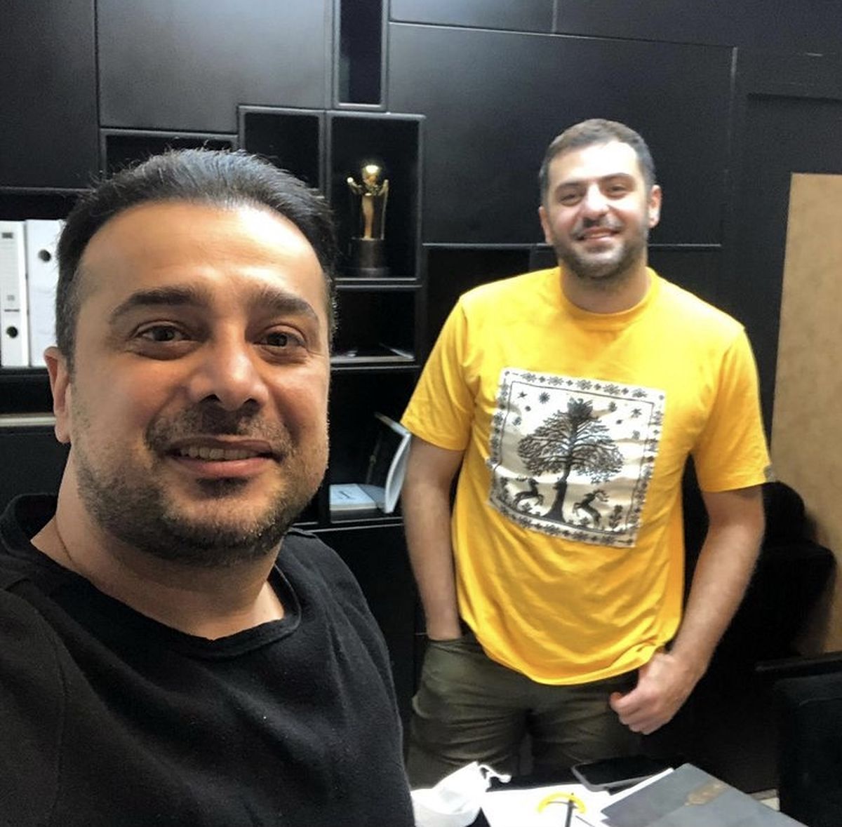 سلفی سپند امیرسلیمانی با مجری فرمول یک + عکس