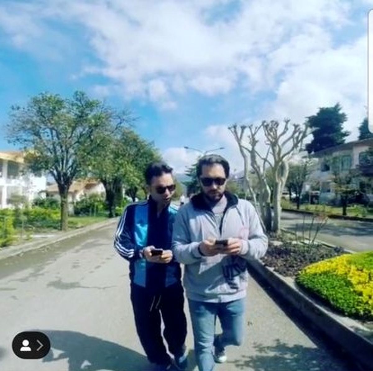 بهرام رادان با رفیق صمیمی اش در حال ورزش کردن+عکس