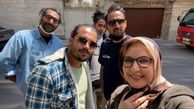 خانم بازیگر و گروه فیلمبرداری درجه یک + عکس