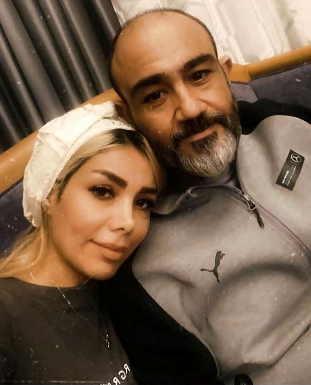 مهران غفوریان و همسرش در آ؛وش هم + عکس
