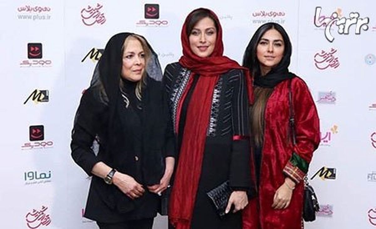 تیپ سه خانم بازیگر در اکران رقص روی شیشه /عکس