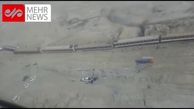 فیلم هوایی از حادثه قطار مشهد - یزد