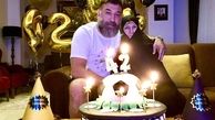 جشن تولد علی انصاریان در کنار مادرش+عکس