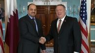 پمپئو با وزیر دفاع قطر دیدار کرد
