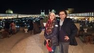 امین زندگانی و همسرش در سفر به اصفهان+عکس