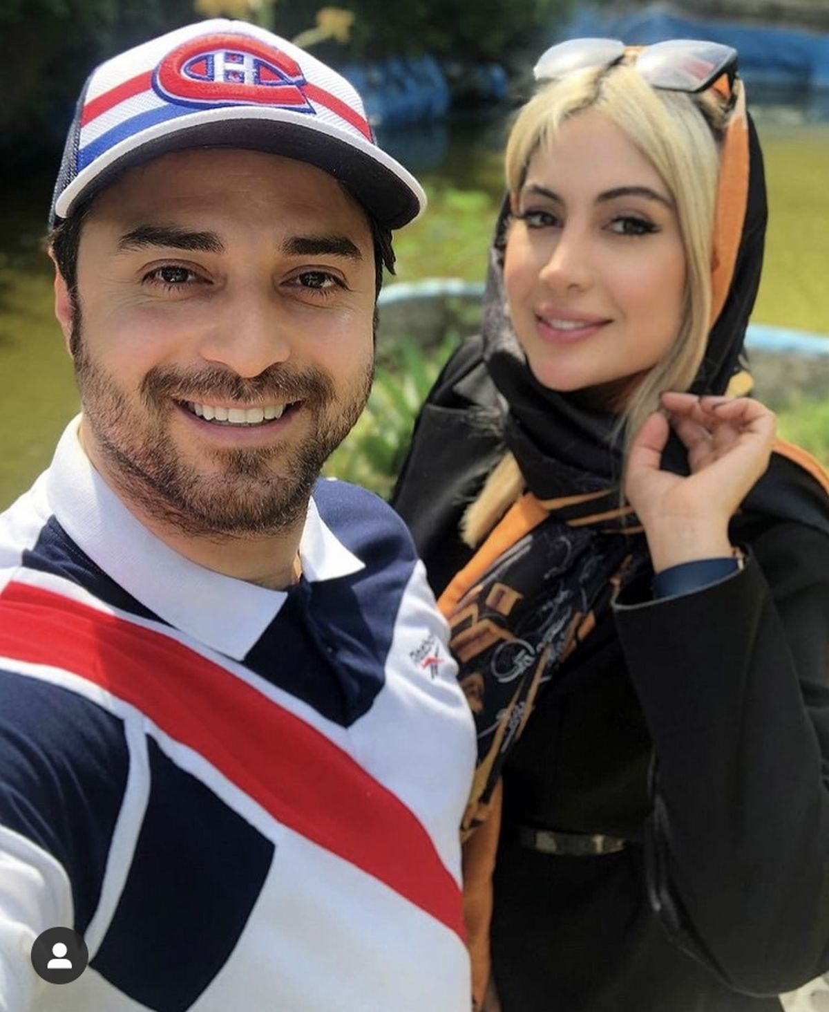 سلفی دید بابک جهانبخش با همسرش + عکس