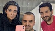 دنیا مدنی و همکارانش در پشت صحنه کار جدیدش + عکس