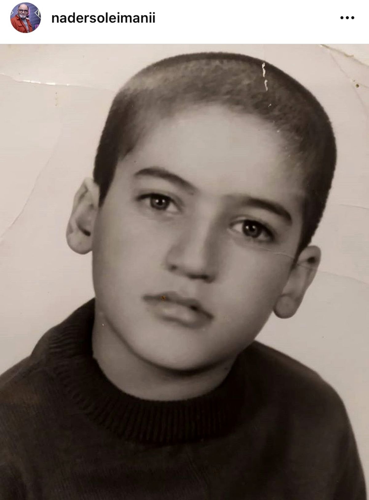 عکس زیرخاکی از دوران نوجوانی نادر سلیمانی
