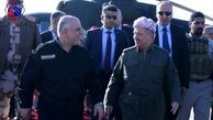 العبادی با استقبال بارزانی وارد اربیل شد