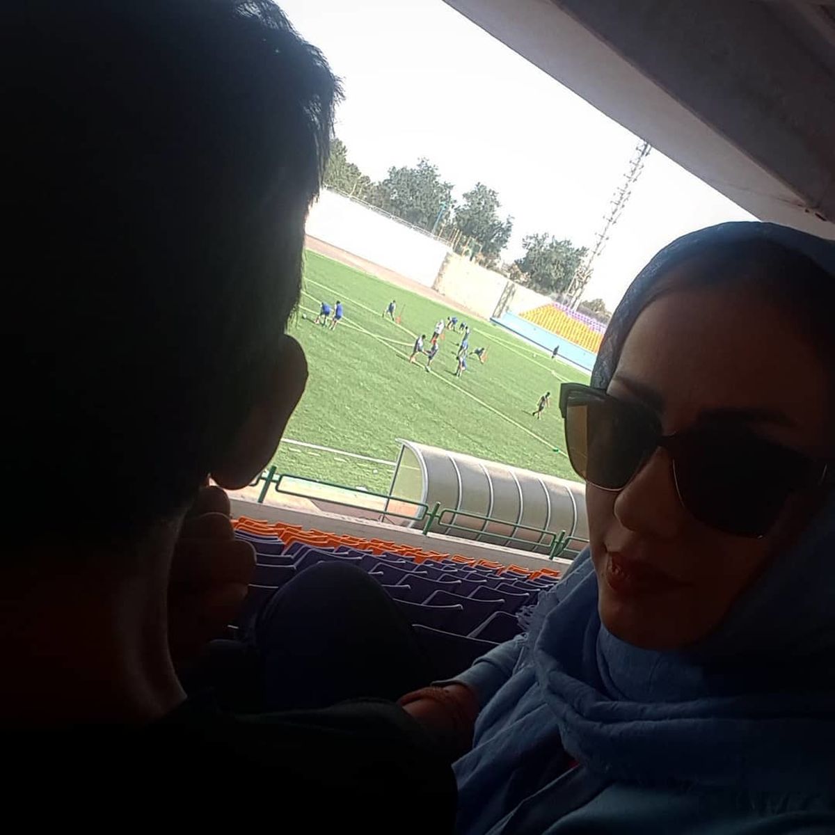 خاله قاصدک هم پایش به استادیوم رسید+عکس