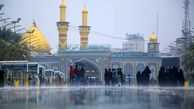 بارش برف در کربلای معلی+ تصاویر
