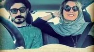 خانم بازیگر و همسرش در ماشینشان+عکس