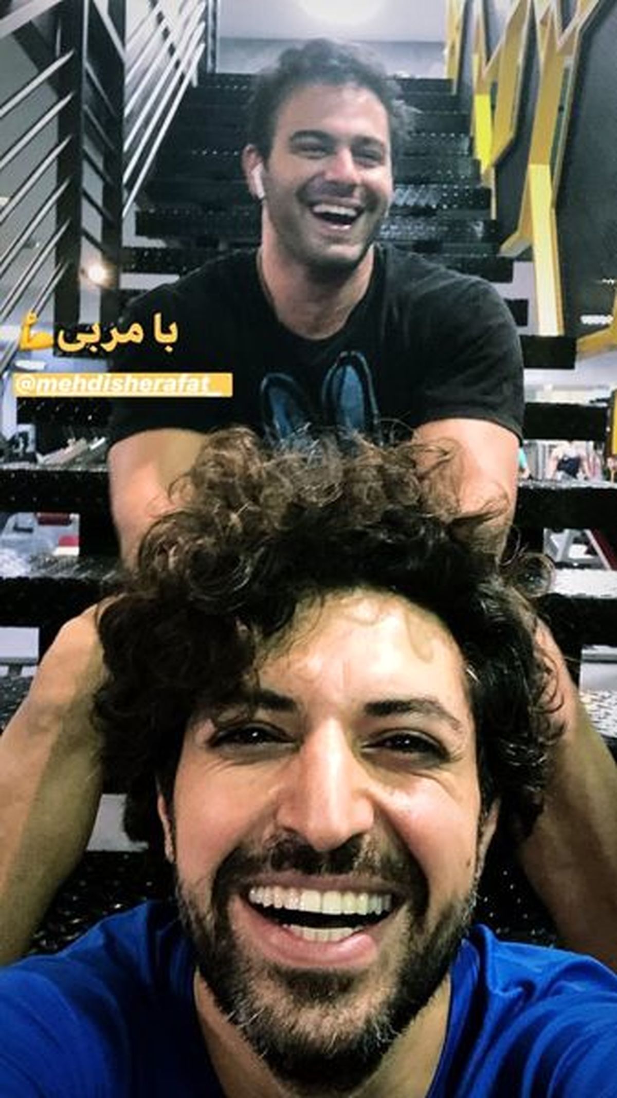 اشکان خطیبی ورزشکار در باشگاه+عکس