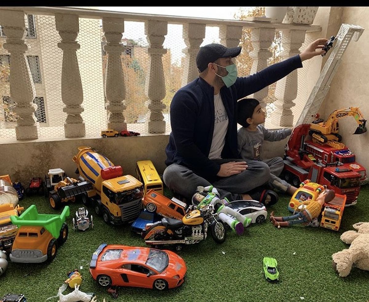 محسن تنابنده وپسرش + عکس