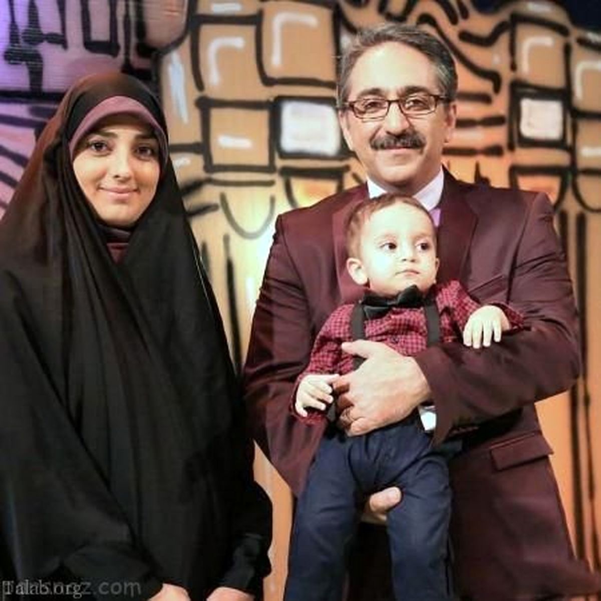 عکس زوج مجری با حاصل زندگی شان 